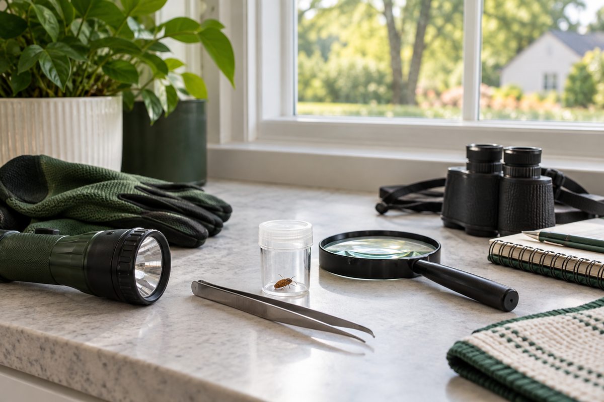 Inspection tools on a work surface